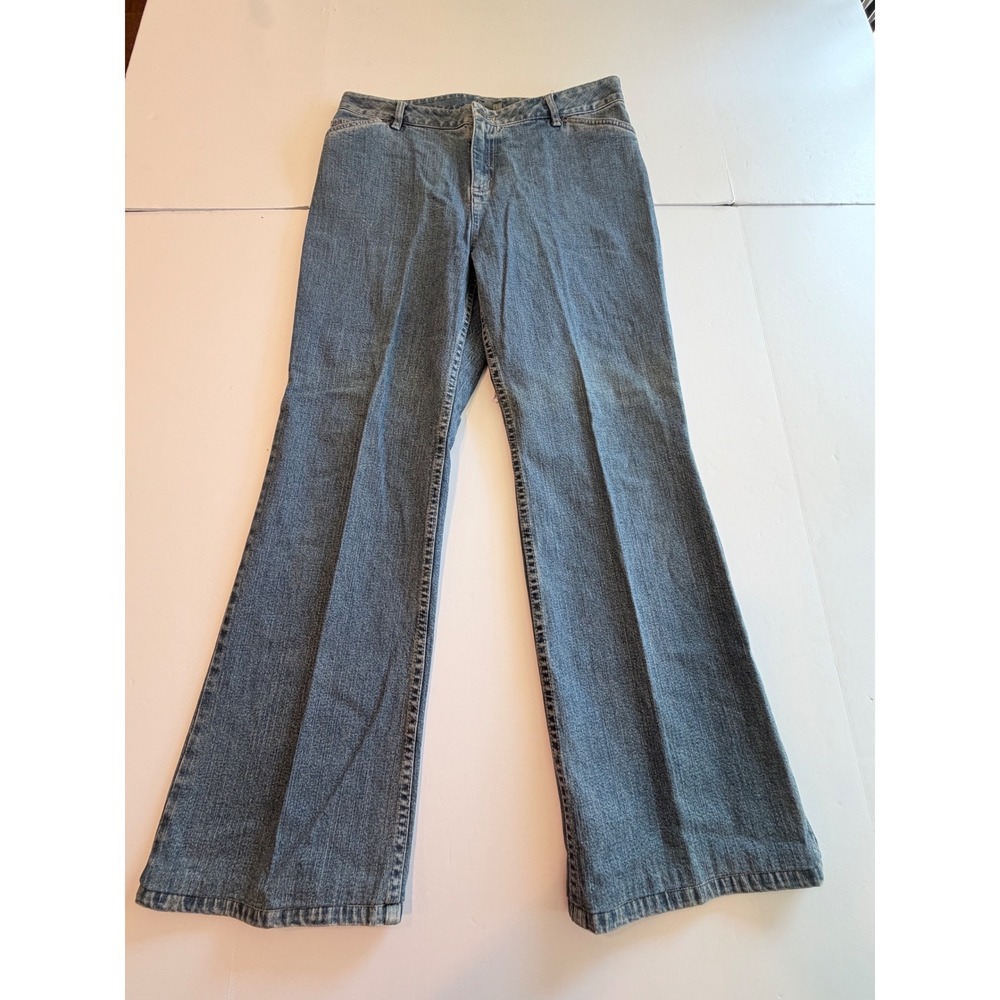 J. Jill Stretch Jeans Womens 12 Medium Wash High Rise Bootcut Denim Blue